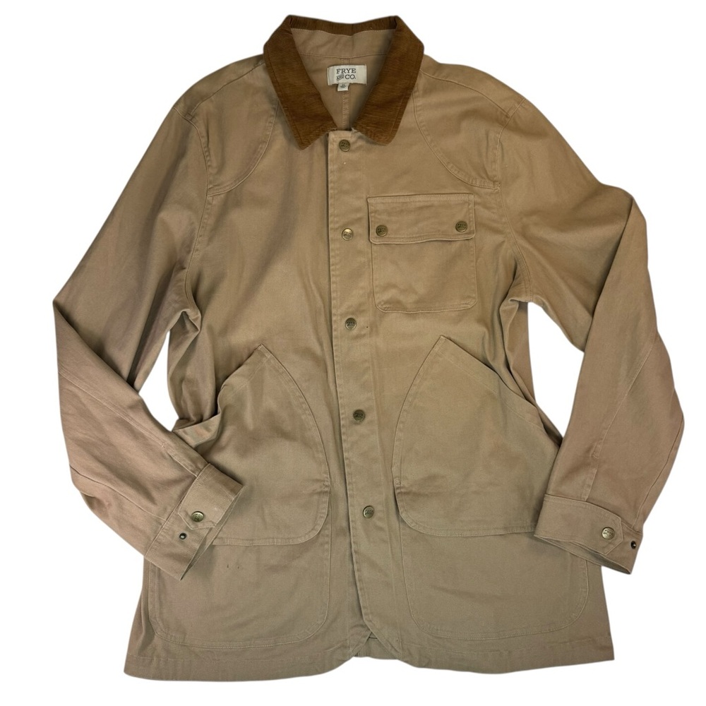 Frye and Co Men’s Twill Field Tan Jacket XL - Picture 2 of 7